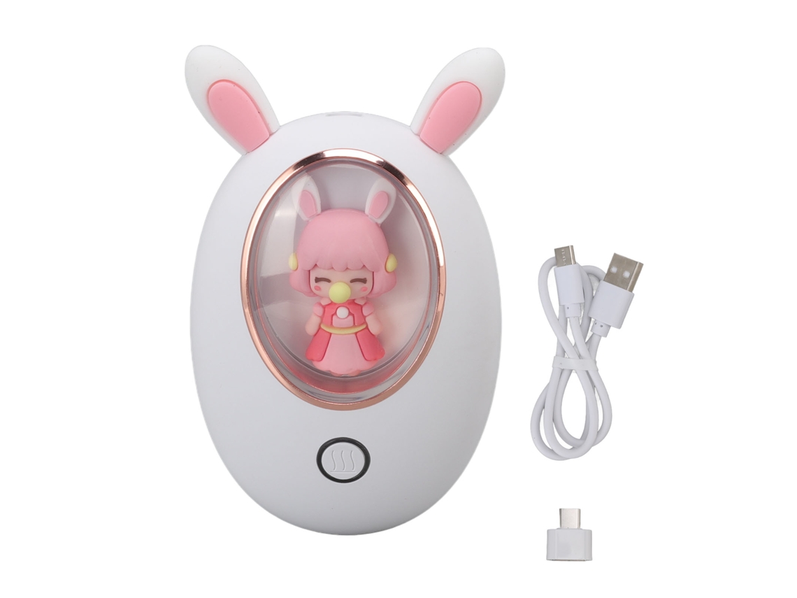 Manta portátil recargable de 3000 mAh para invierno, color blanco.