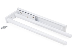 EMUCA Toallero Extensible - 2 Brazos - Aluminio - Pintado Blanco