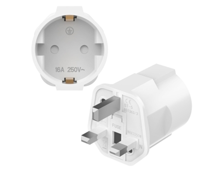 Adaptador de enchufe para Reino Unido de 2 piezas Adaptador de enchufe de viaje de español a inglés MAOYI