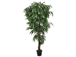 Árbol de mango artificial de 450 hojas, 120 cm, verde, DKD HOME DECOR