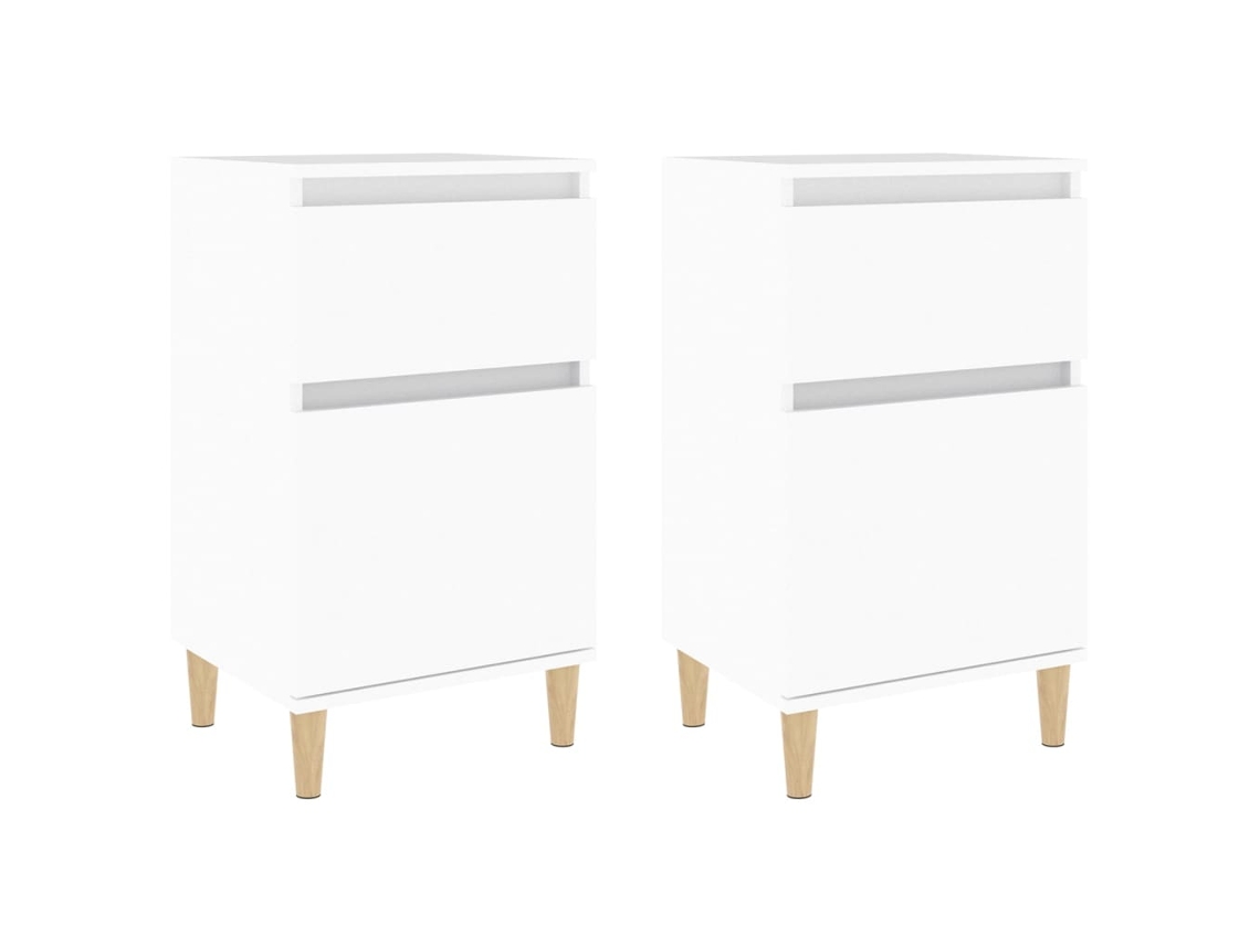 Mesitas de Noche LOVELY HOME Mesinha 2 Pcs 40X35X70 Cm Branco