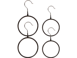 Perchas Circulares Acero Inoxidable Negro Revestimiento Silicona Antideslizante Organizar Cinturones Bufandas