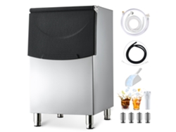 Contenedor de almacenamiento para máquina de hielo VEVOR, 113 kg, altura ajustable.