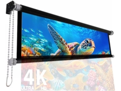 Pantalla De Proyección Enrollable Para Cine En Casa U Oficina, Pantalla De Proyección Desplegable De 30, 40 O