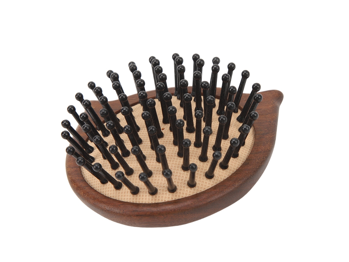 Peine De Pelo Con Cojín Aire, Masaje Madera, Portátil, Para Cabello Seco/húmedo, Ideal Para Hogar, Viajes Y Regalo