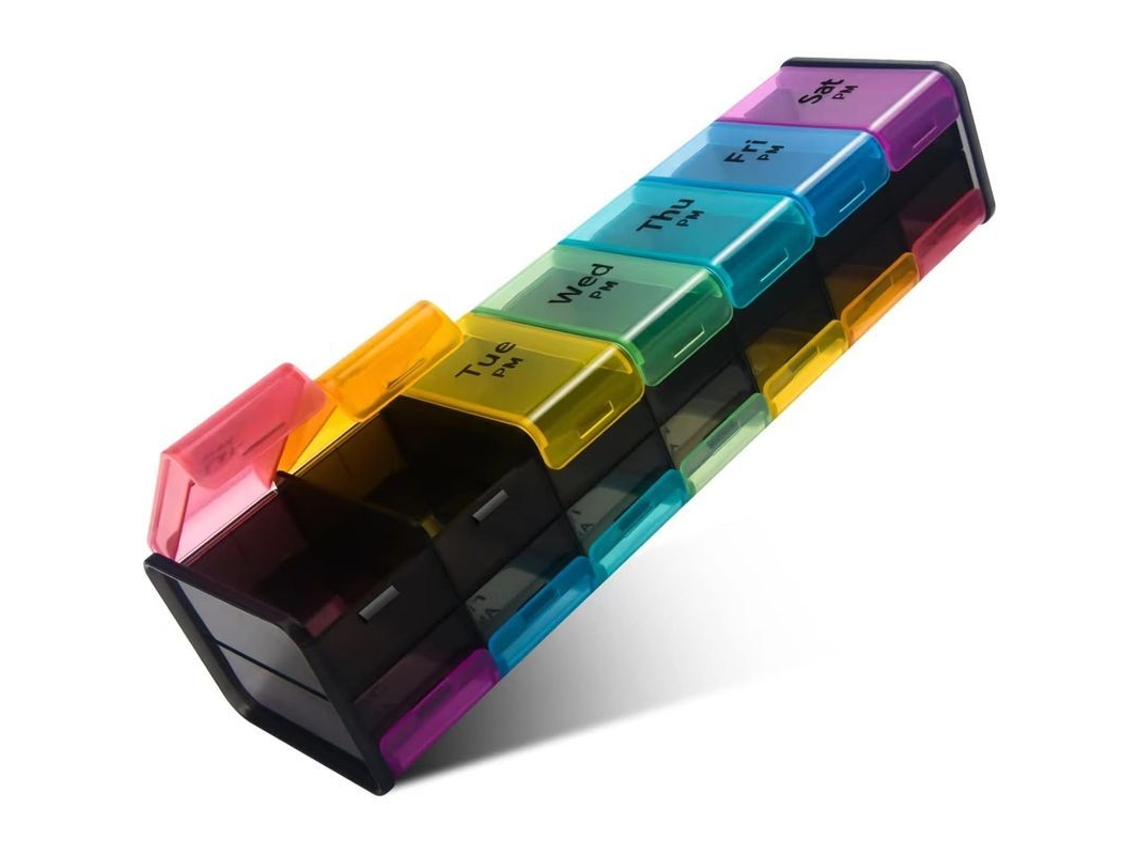 Organizador Semanal Portátil Extragrande Para Vitaminas Y Suplementos, Ideal Para Viajar.