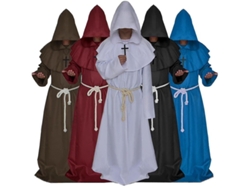 2026-ropa De Monje Adulto Con Capucha Capa Fray Medieval Sacerdote Para Carnaval Halloween Fiesta Cosplay