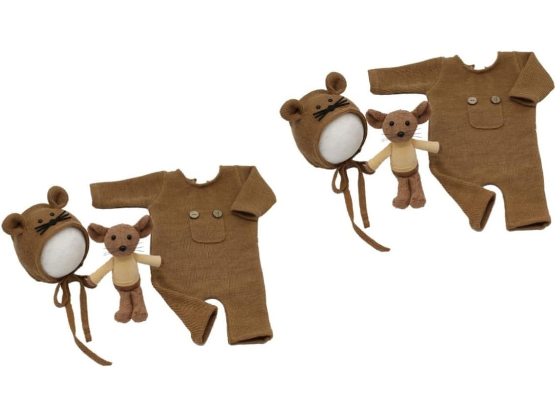 2 Conjuntos De Accesorios Para Fotos De Bebés: Disfraces De Animales Y Ropa Infantil.