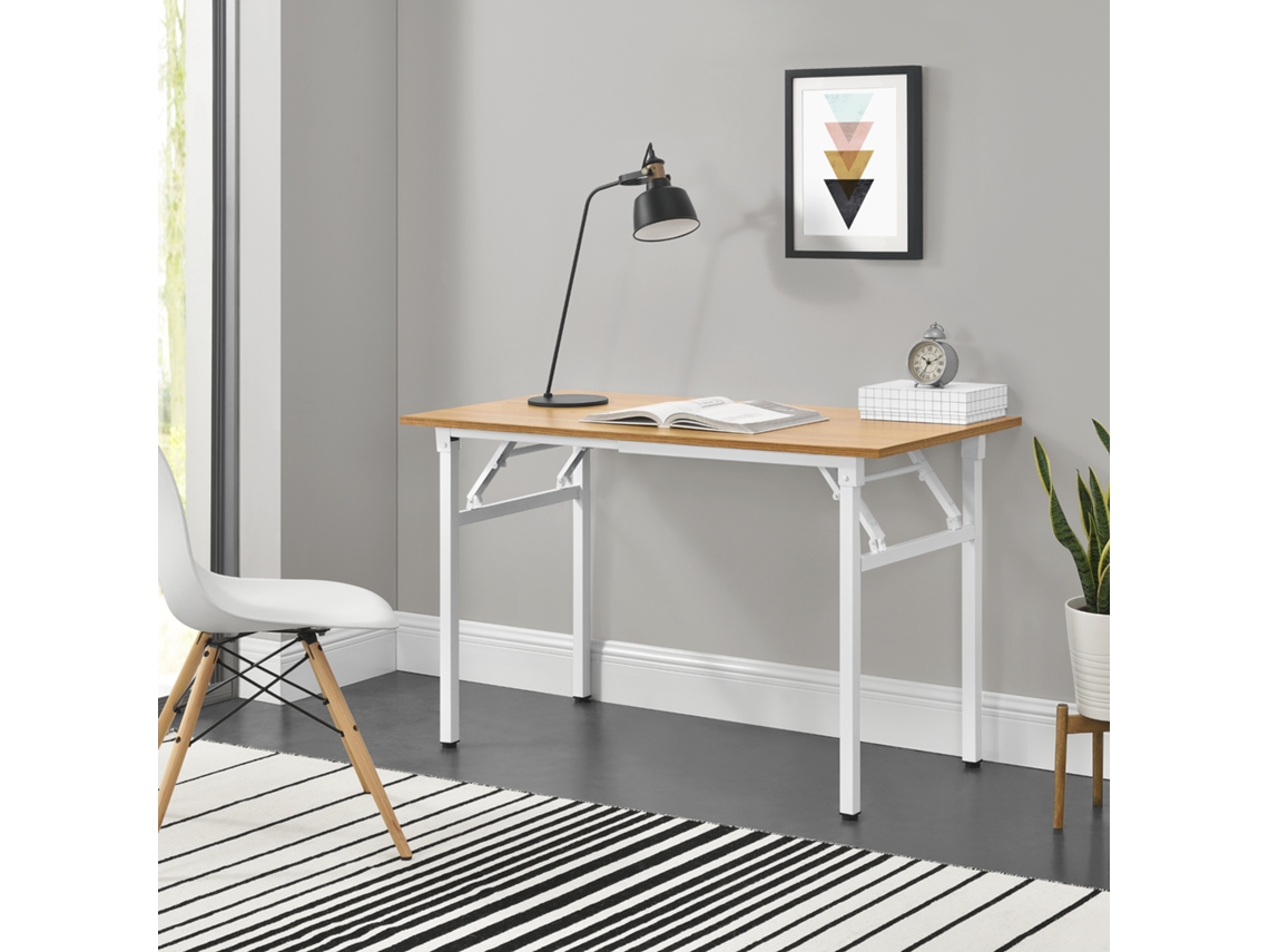 Escritorio NEU.HAUS Metal/Aglomerado (Color Haya/Blanco - 120 x 60 x 75 cm)