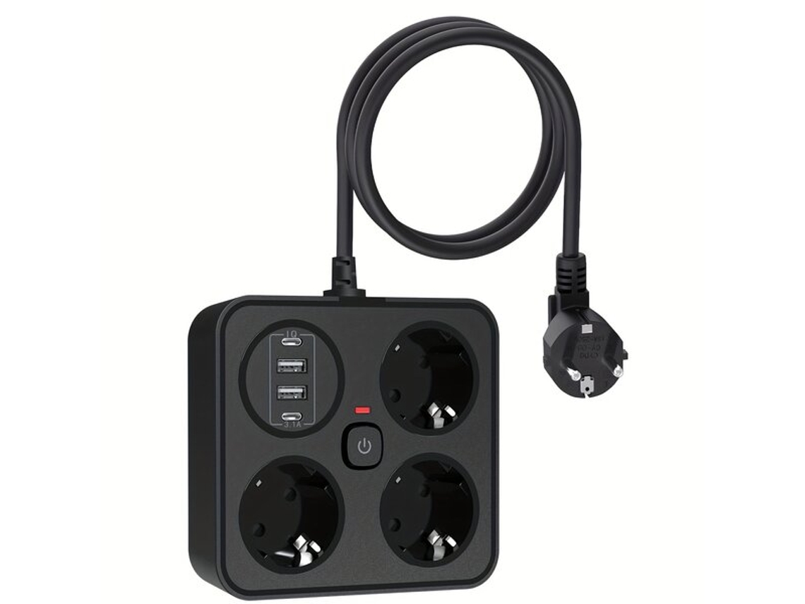 Cable alargador de alimentación de 1,8 m, enchufe 7 en 1.vayotoy