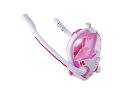 Máscara de buceo integral Hexinyigjly con soporte para cámara extraíble y visión panorámica de 180° – Talla S/M Rosa