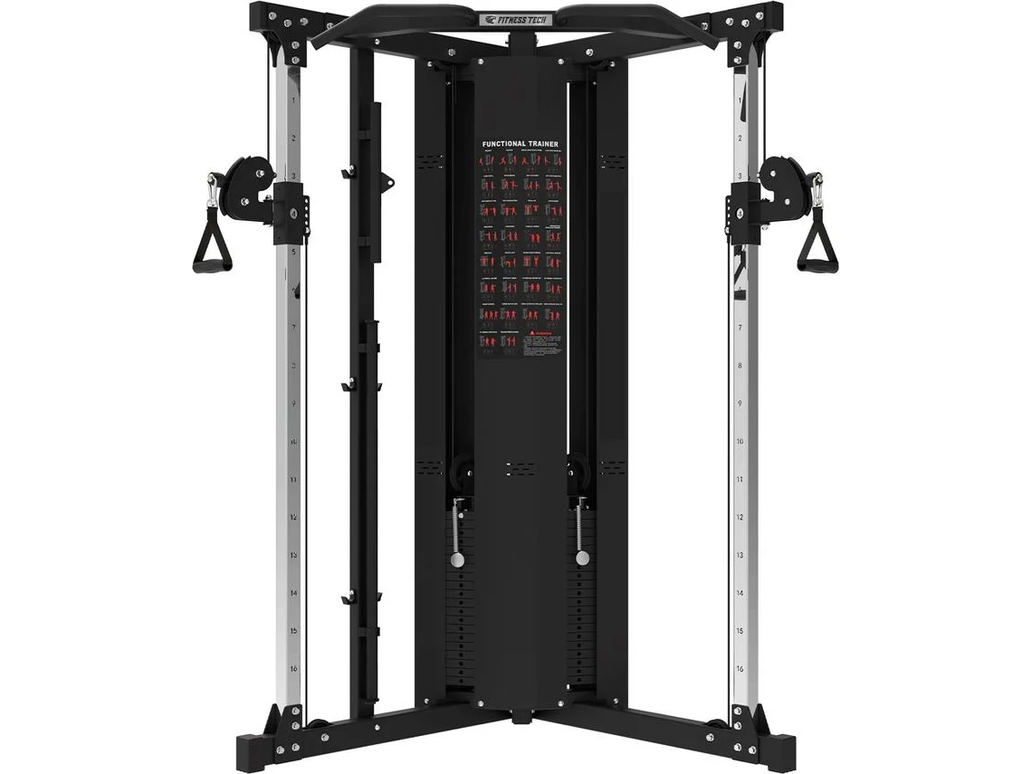 Dispositivo de Musculación FITNESS TECH Doble Cruce de Poleas F18 (104 x 158 x 210 cm)