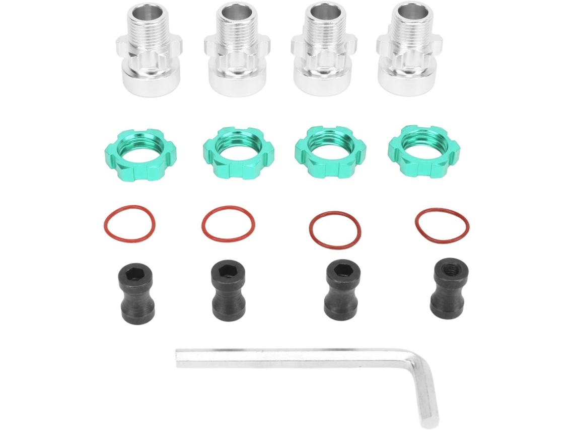 4 Adaptadores De Rueda Hexagonales De 12 Mm A 17 Mm, Aleación De Aluminio Hexagonal Profesional Para Rc.
