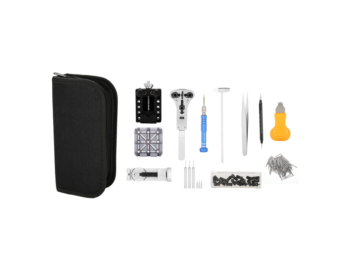 Kit de herramientas profesional para la reparación de relojes: abre cajas y quita eslabones.