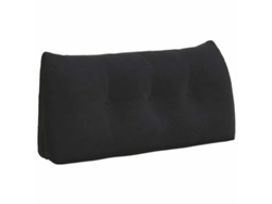 Cojín De Espalda Negro 100 X 24 X 50 Cm Terciopelo