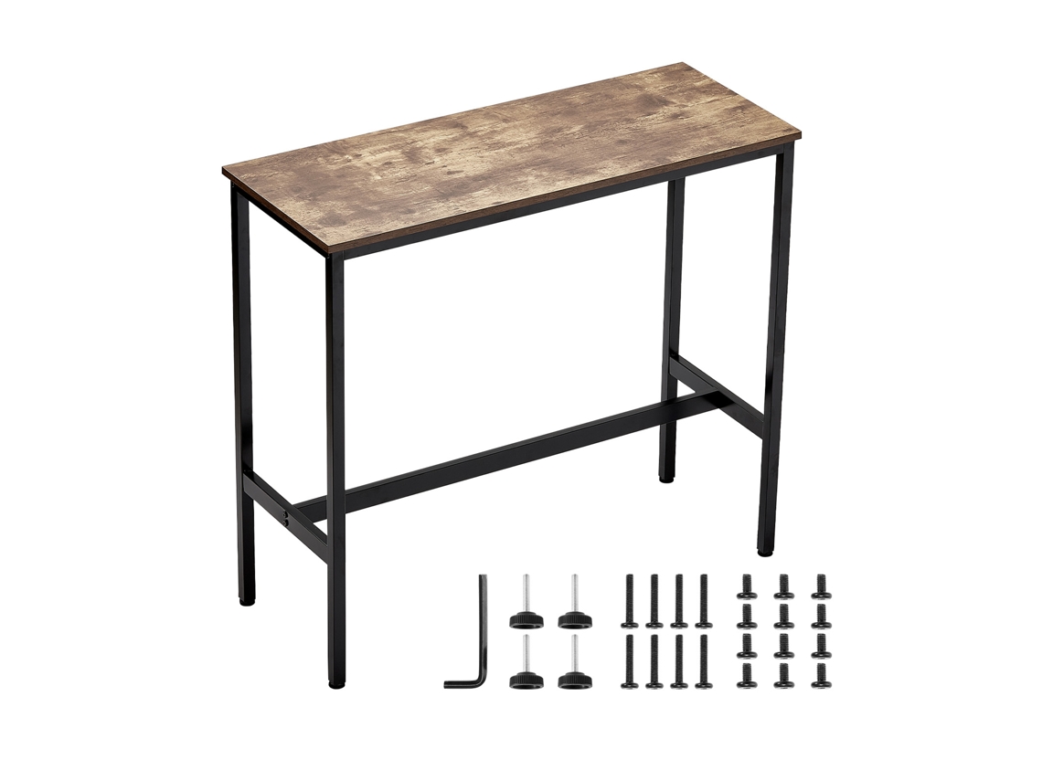 Mesa alta de bar Succebuy con estructura de metal para cocina, 99 x 40,6 x 90,2 cm
