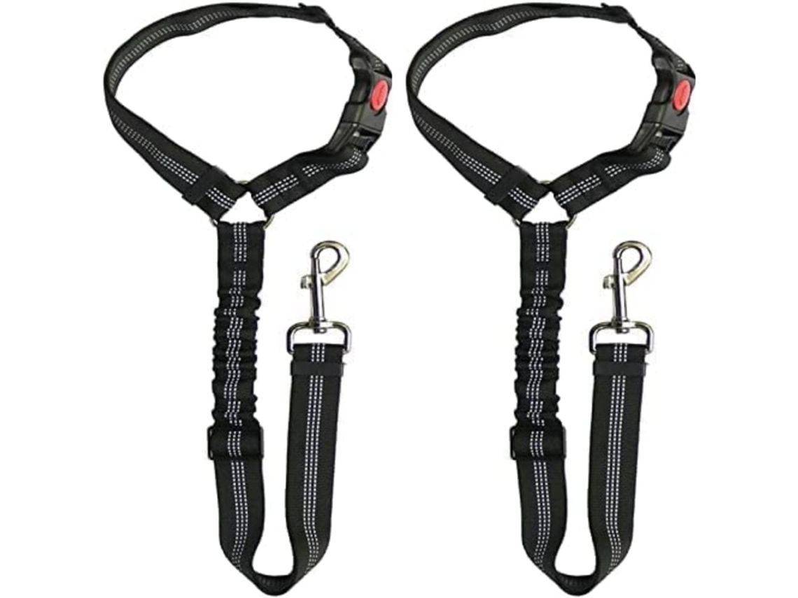 Cinturones de seguridad para perros con reposacabezas (paquete de 2) YANYXR