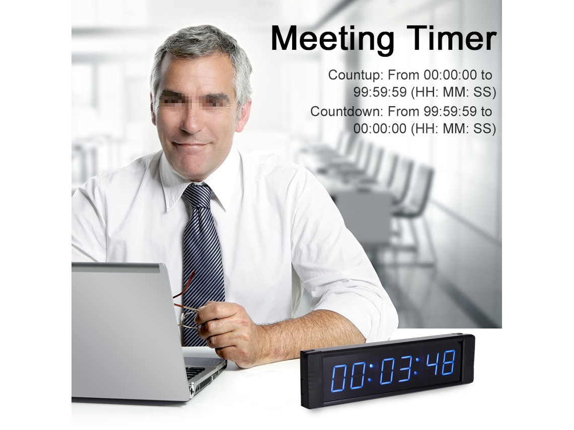 Reloj de pared LED programable con mando a distancia.