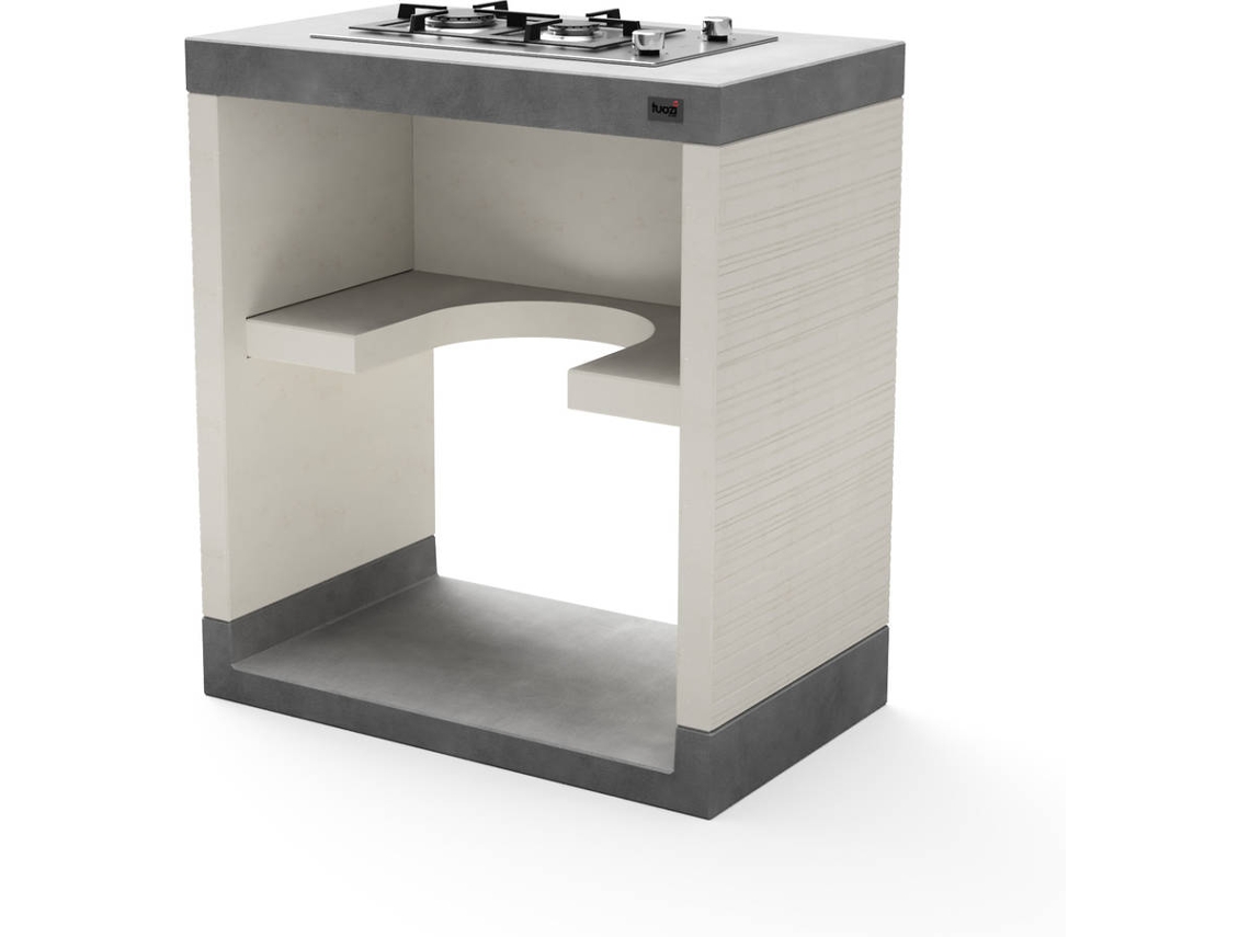 Módulo para Barbacoa TUOZI Plan/Venit 78 (Blanco, Gris - 78x47x88cm)