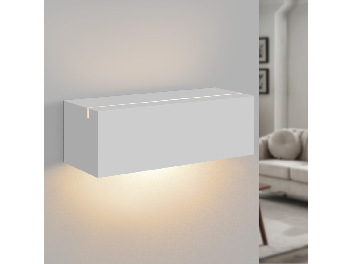 Aplique de pared de yeso blanco para interiores G9, moderno, para pasillo, escalera, arriba y abajo, Nettlife