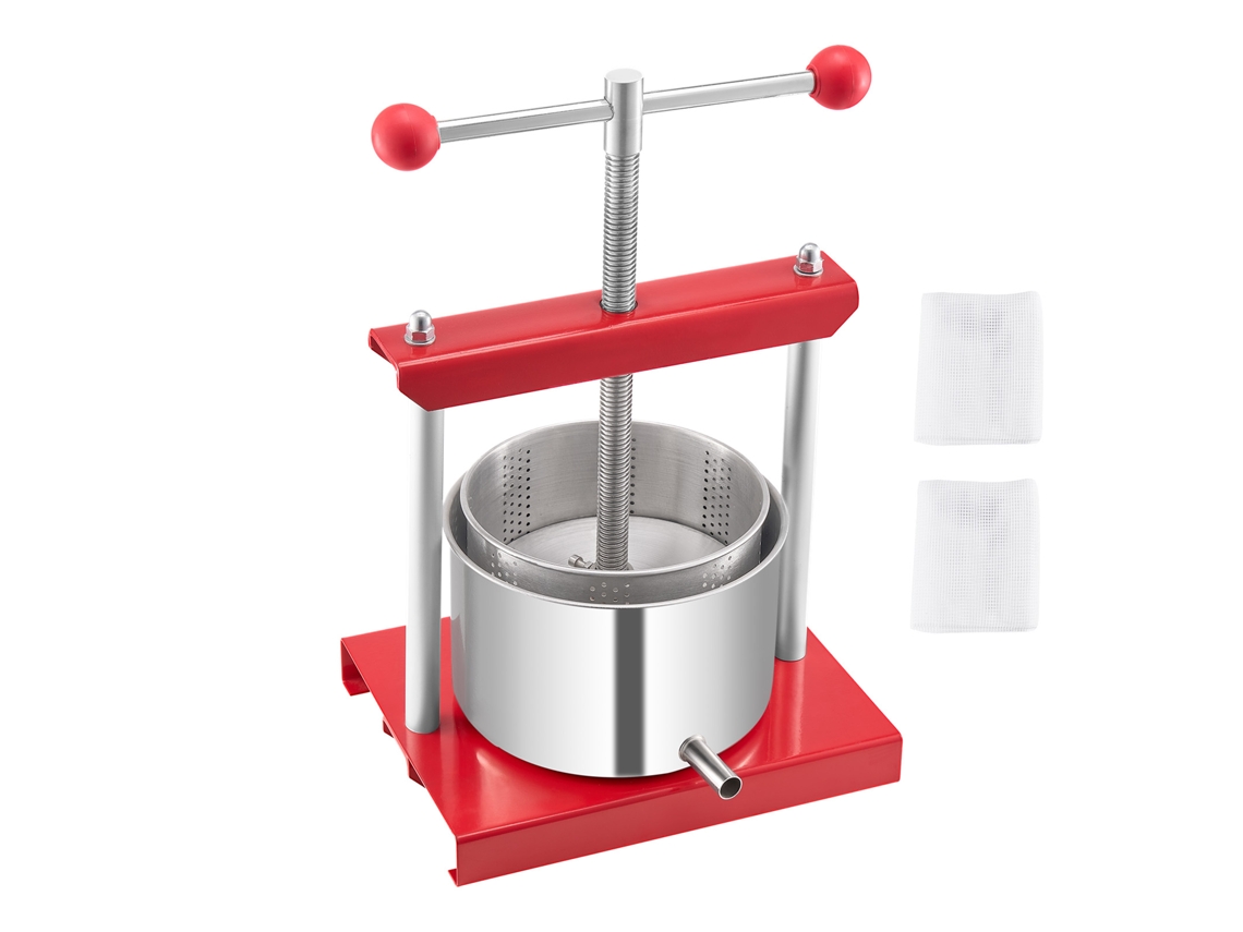 Prensa manual de acero inoxidable Succebuy de 3 l para frutas y vino, ideal para elaborar cerveza casera (0,8 galones)