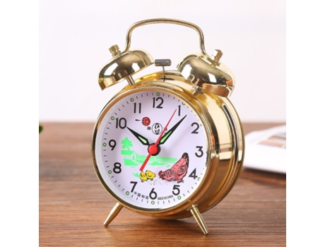 Despertador de reloj de escritorio silencioso vintage con reloj despertador de luz nocturna HHZ