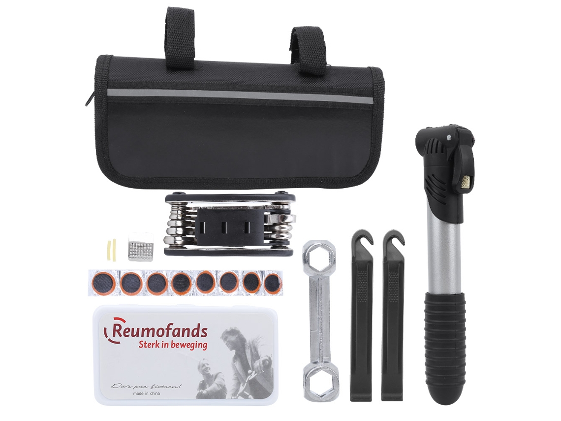 Kit De Herramientas Para Bicicleta Con Bolsa Multifuncional: Herramientas Esenciales Para La Reparación De Neumáticos Y El Mantenimiento De La Bicicleta.