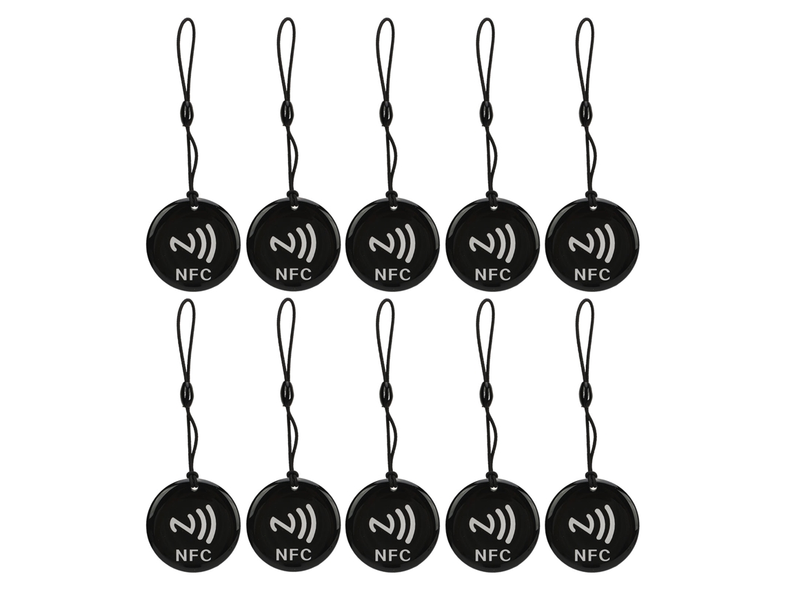 10 Tarjetas Nfc Regrabables Con Circuito Integrado De 8 Kbit Y 13,56 Mhz, Resistentes Al Agua Y Con Etiqueta De Acceso.