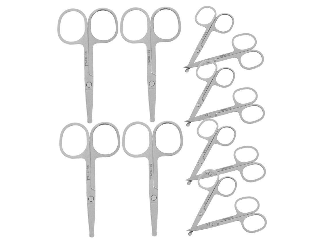 Conjunto De 12 Tesouras De Laboratório, Tesoura Para Barba, Ferramentas De Laboratório, Aço