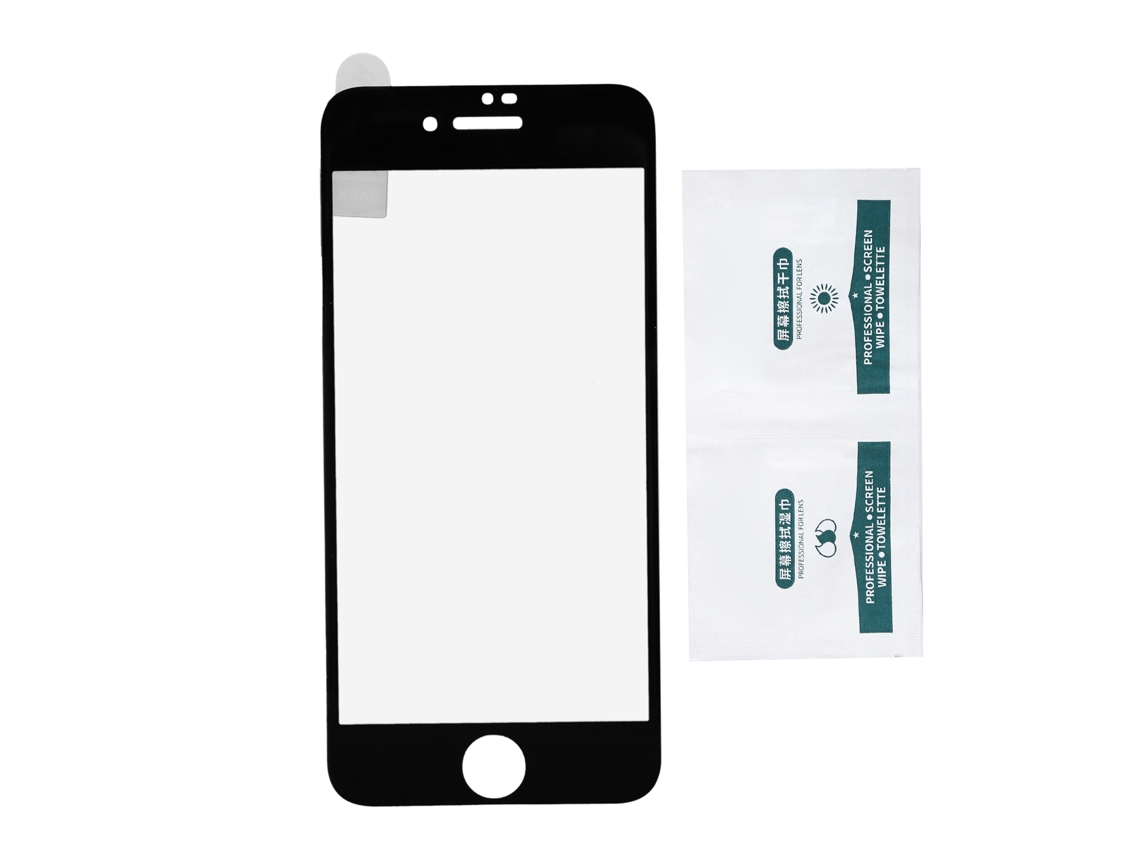 Protector De Pantalla De Vidrio Templado De Alta Definición Anti-huellas Para Iphone 7 (negro)