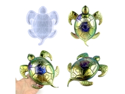Molde de silicona estilo tortuga C para resina epoxi casera