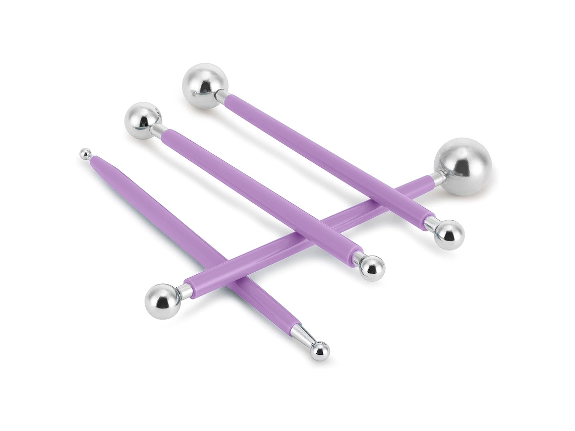 Kit de pastel de bricolaje, 4 bolas de metal, kit de dulce de azúcar, 8 herramientas de decoración de azúcar NEVEANCE
