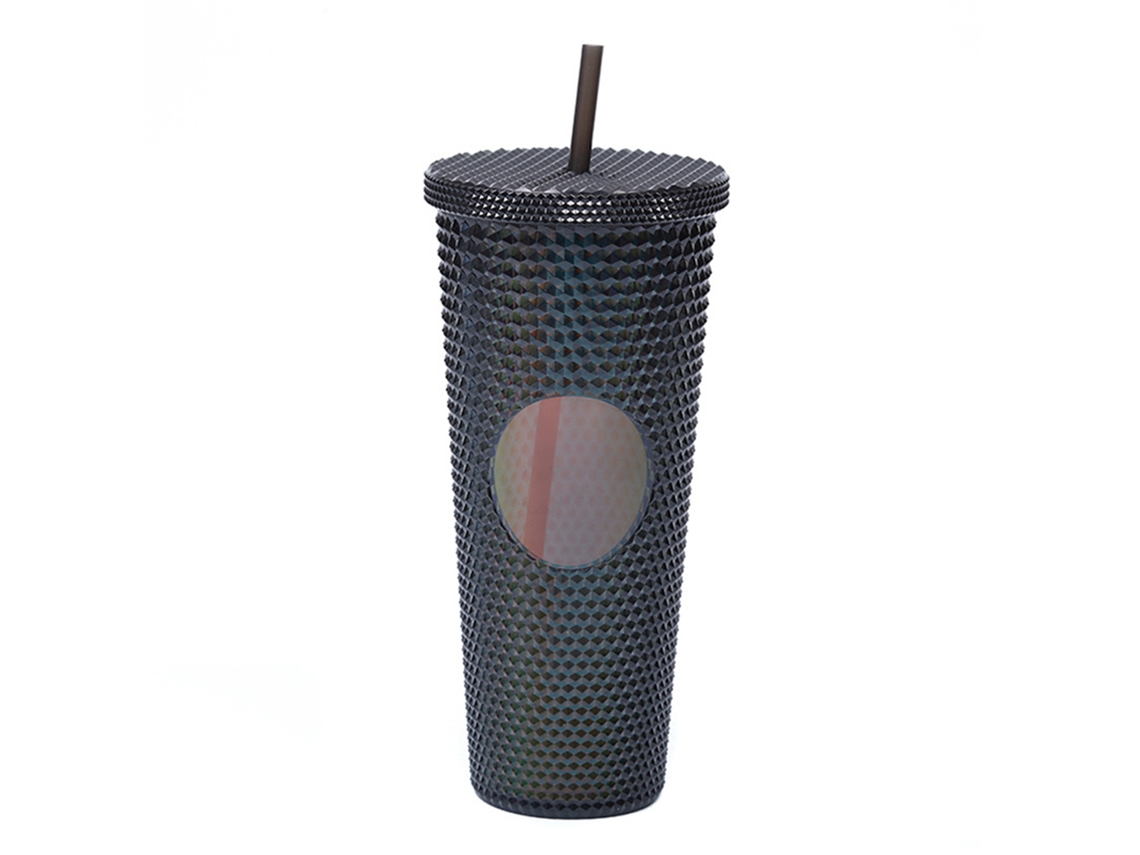 Taza De Agua Grande 710ml Taza Mate Reutilizable Con Tapa Anti-fugas Y Pajita
