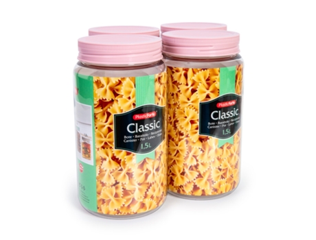 Pack de 4 Botellas PLASTIC FORTE (11 x 11 x 20 cm - Plástico - Multicolor)
