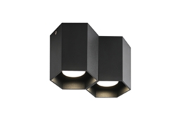 NETTLIFE 2 Focos de Techo Montados en Superficie Brillante Gu10 Negros para Cafetería Cocina Comedor Luz de Techo sin Bombilla