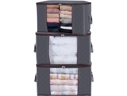 Bolsa Organizadora De Ropa De Gran Capacidad Con Asa Reforzada, Ventana Transparente Y Cremallera Resistente.