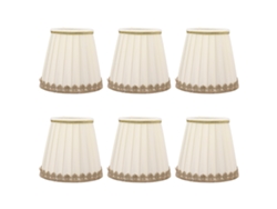 6 Pantallas De Tela Con Clip Para Lámparas De Mesa/pared Con Bombillas E14