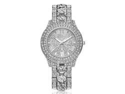Elegante Reloj De Pulsera Analógico De Cuarzo Clásico Para Mujer Con Esfera Redonda (rojo Oscuro).