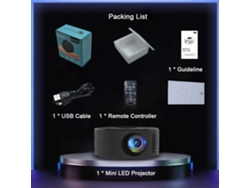 Miniproyector LED portátil con proyección por cable y pantalla LCD de 320*180