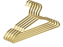 Perchas metálicas de diseño delgado, muescas bilaterales duraderas para asas finas, acabado dorado, ahorradoras de espacio, paquete de 20, almacenamiento