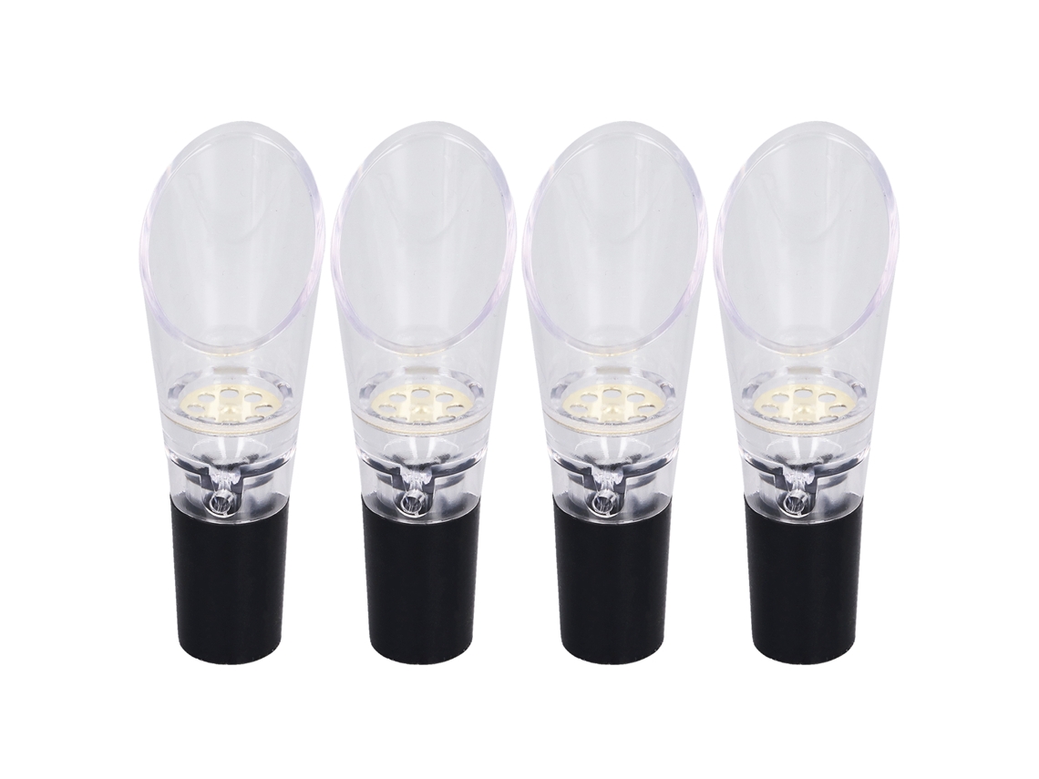 Decantador De Vino Aireador De 4 Piezas Con Boquilla Para Inodoro, Pc Ecológico, Accesorio De Bar Para El Hogar Y Fiestas, Dorado