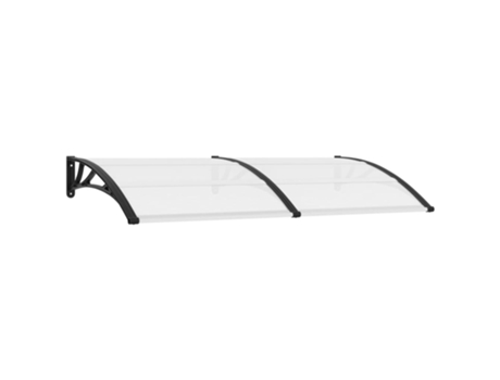 MAISON EXCLUSIVE Marquesina para puerta PC negro 200x100 cm