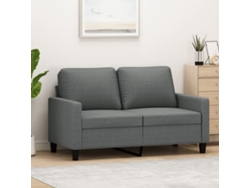 Sofá De 2 Plazas De Tela Gris Oscuro 120 Cm