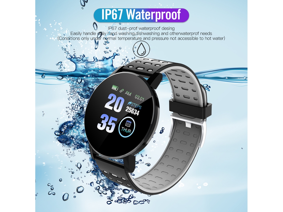 Reloj Inteligente De 1,3 Pulgadas Con Monitorización De Frecuencia Cardíaca, Resistencia Al Agua Ip67 Y Correa De Sílice.