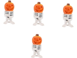 4 Piezas De Luces Decorativas Con Forma De Esqueleto Para El Hogar, Decoraciones De Calabazas Otoñales