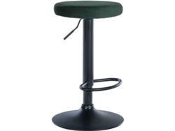 Taburete de bar Funda de terciopelo Ponte verde/negro CLP
