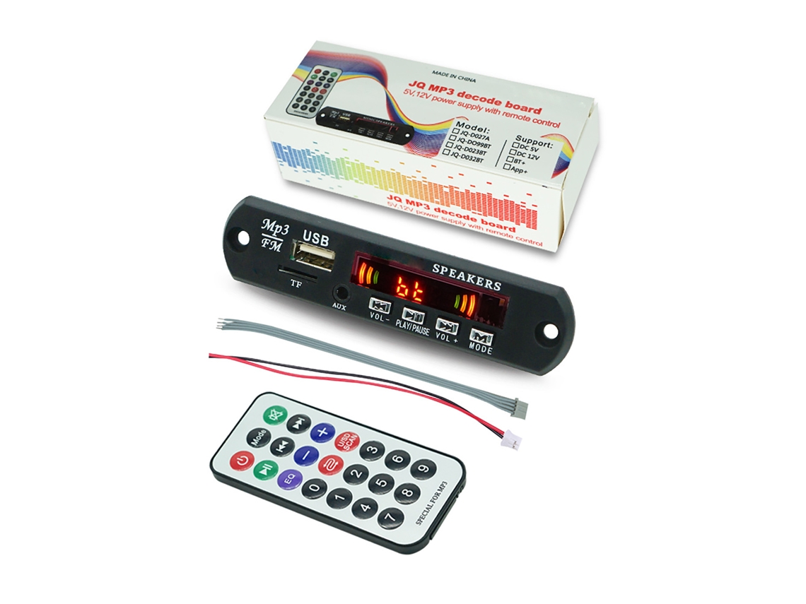Placa decodificadora Bluetooth, placa decodificadora MP3 con control remoto, placa amplificadora, accesorios para coche