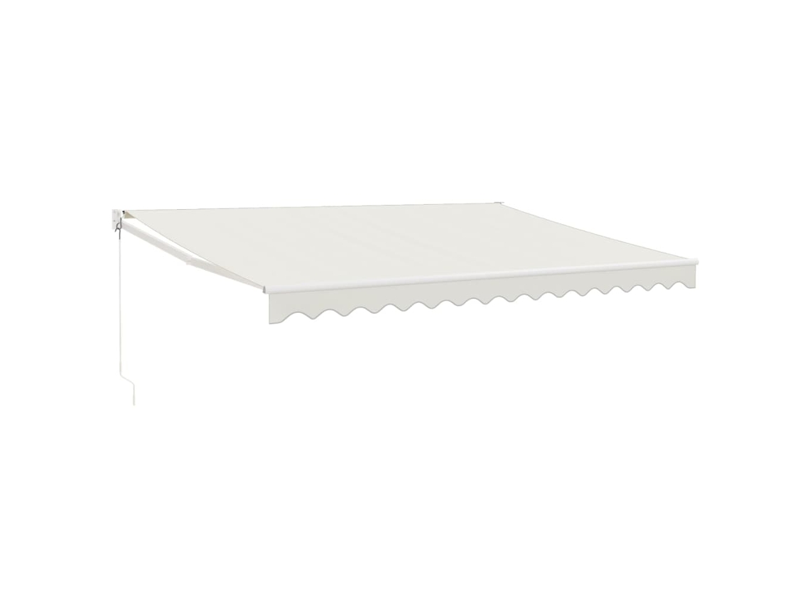 Maison Exclusive - Toldo Retráctil Aluminio Y Tela Color Crema 4,5x3 M