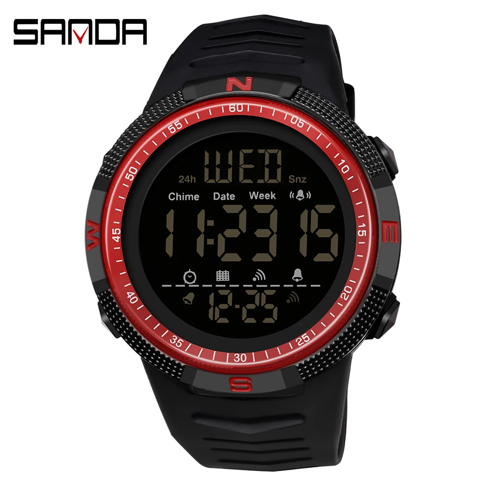 Reloj Deportivo Militar (rojo), Reloj De Pulsera Digital De Moda Para Hombre, Resistente A Los Golpes.