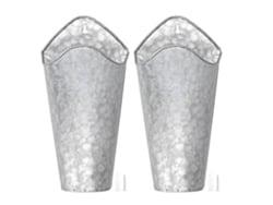 2 Jarrones Colgantes De Hierro Para Pared, Ideales Para Decoración Interior/exterior (9x15x30cm)